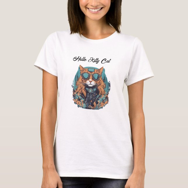Camiseta Olá gatinho (Frente)
