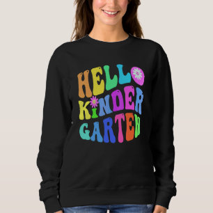 Camiseta Olá Groovy Professora de Jardim de Infância Roxo K