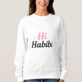 Camiseta Olá Habibi Sweatshirt – Fofo Minimal Árabe-Inglês