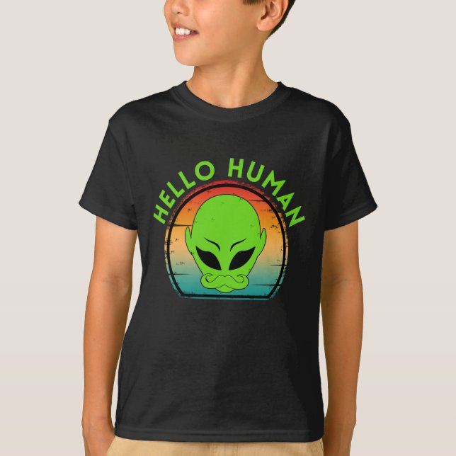 Camiseta olá humano moderno  (Frente)