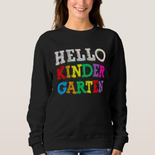 Camiseta Olá, Jardim De Infância, Arco-Íris De Volta À Esco