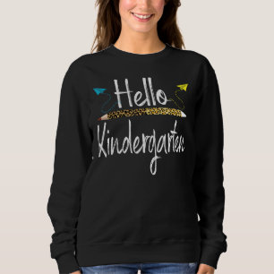 Camiseta Olá Jardim De Infância De Volta Ao Professor De Es