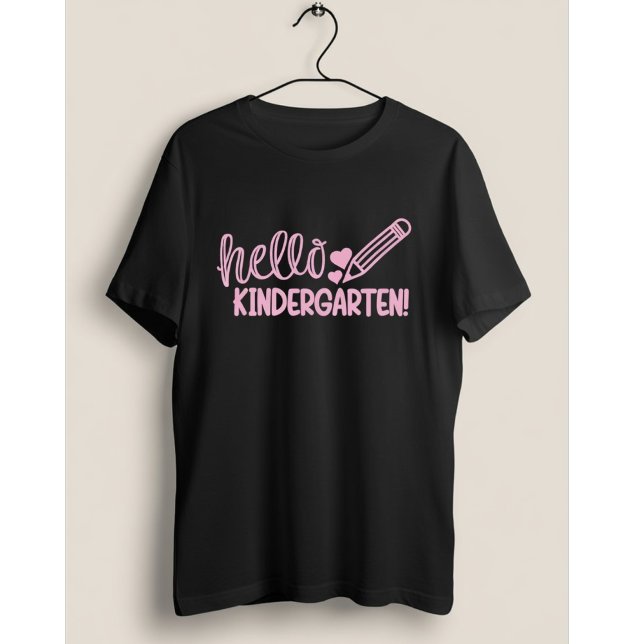 Camiseta Olá Jardim de Infância Lápis Fofo Presente de Volt (Criador carregado)