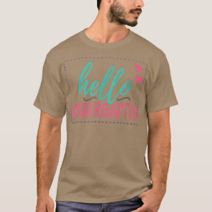 Camiseta Olá, Jardim de Infância para Meninas do Jardim de