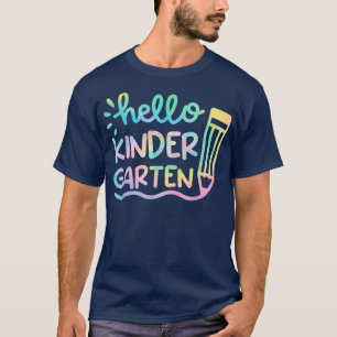 Camiseta Olá, jardim de infância Tie Dye Professores Kids B