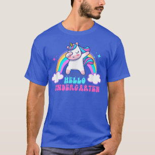 Camiseta Olá Jardim De Infância Unicórnio De Volta À Escola
