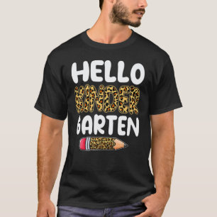 Camiseta Olá Jardim de Infância Volta às Aulas Primeiro Dia