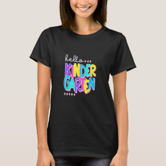 Camiseta Olá Jardim de Infância Volta às Aulas Professor Al