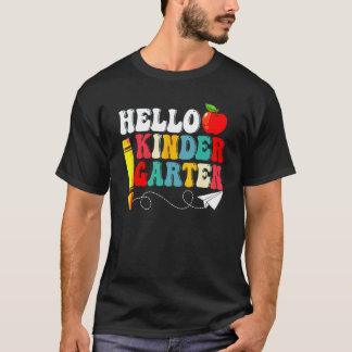 Camiseta Olá Jardim de Infância Volta às Aulas Professor Al