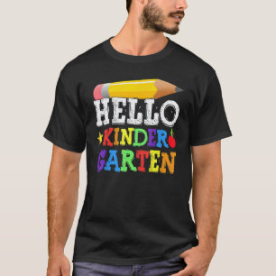 Camiseta Olá Jardim de Infância Volta às Aulas Professor Al