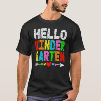Camiseta Olá Jardim de Infância Volta às Aulas Professor Al
