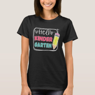 Camiseta Olá Jardim de Infância Volta às Aulas Professor Al