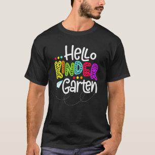 Camiseta Olá Jardim de Infância Volta às Aulas Professor Me