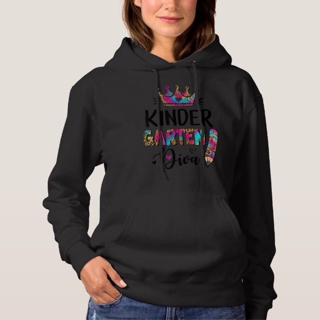 Camiseta Olá, Jardim Infantil, Diva, Meninas De Volta À Esc (Frente)