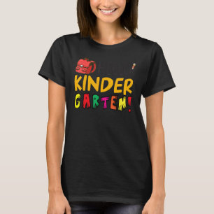 Camiseta Olá Kinder Garten Primeiro Dia Da Escola De Volta 