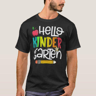 Camiseta Olá Kinder Série Jardim de Infância Volta às Aulas