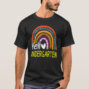 Camiseta Olá Kindergarten Team Kinder De Volta À Chuva Na E