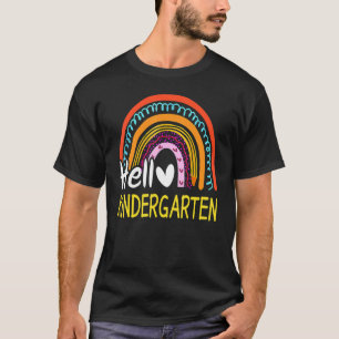 Camiseta Olá Kindergarten Team Kinder De Volta À Chuva Na E