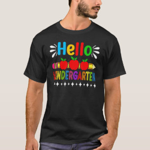 Camiseta Olá Kindergarten Team Kinder De Volta À Praça Da E