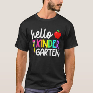 Camiseta Olá Kindergarten Team Kinder De Volta Ao Teac Da E