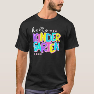Camiseta Olá Kindergarten Team Kinder De Volta Ao Teac Da E