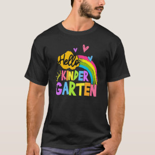 Camiseta Olá Kindergarten Team Kinder De Volta Ao Teac Da E