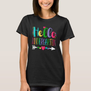 Camiseta Olá Kindergarten Team Kinder De Volta Ao Teac Da E