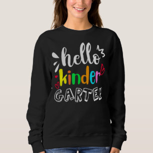Camiseta Olá Kindergarten Team Kinder De Volta Ao Teac Da E