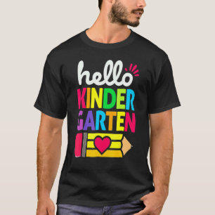 Camiseta Olá Kindergarten Team Kinder De Volta Ao Teac Da E
