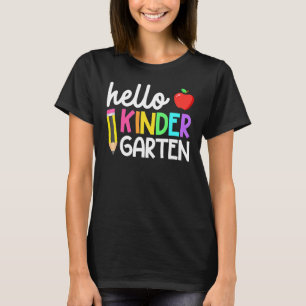 Camiseta Olá Kindergarten Team Kinder De Volta Ao Teac Da E