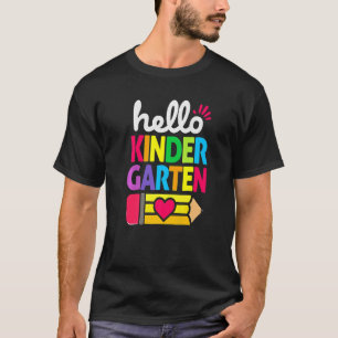Camiseta Olá Kindergarten Team Kinder De Volta Ao Teac Da E