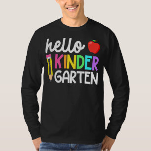 Camiseta Olá Kindergarten Team Kinder De Volta Ao Teac Da E