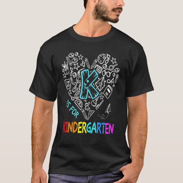 Camiseta Olá Kindergarten Team Kinder De Volta Ao Teac Da E (Frente)