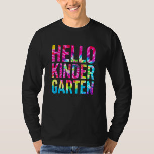 Camiseta Olá Kindergraten Tie Dye Professor Aluno De Volta