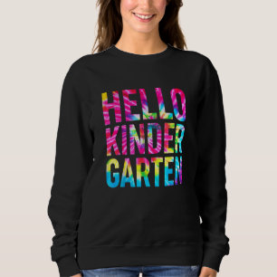 Camiseta Olá Kindergraten Tie Dye Professor Aluno De Volta
