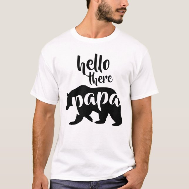 Camiseta Olá! lá urso da papá (Frente)