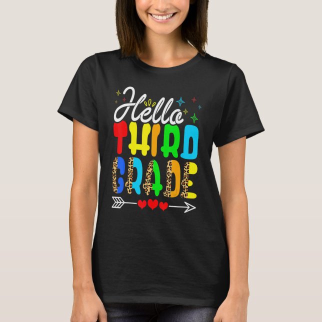 Camiseta Olá, Leopardo do Terceiro Grau Imprimir 3º Grau Vo (Frente)