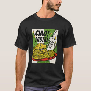 Camiseta Olá Massa Fofa Espaguete Massa Comida Italiana