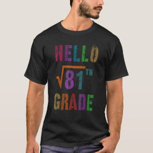 Camiseta Olá Matemática 9º Ano Raiz Quadrada 81 Estudante P
