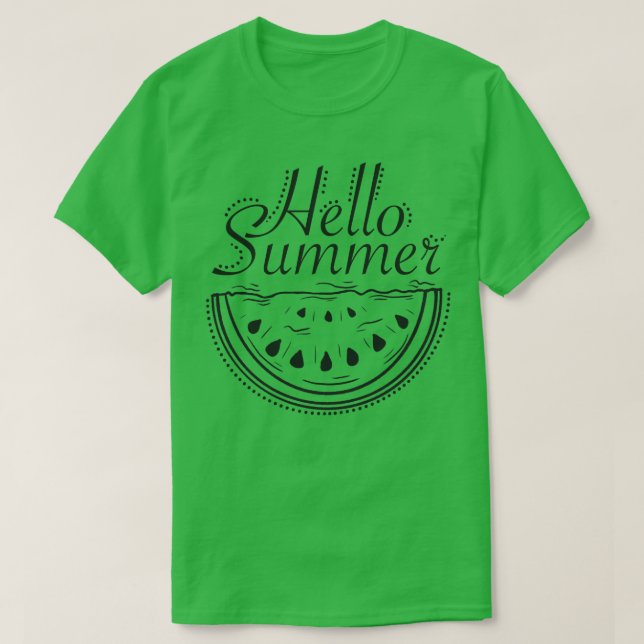 Camiseta Olá melancia de verão (Frente do Design)