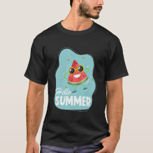 Camiseta Olá, Melancia de Verão com óculos de sol 3