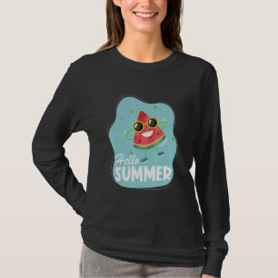Camiseta Olá, Melancia de Verão com óculos de sol 3