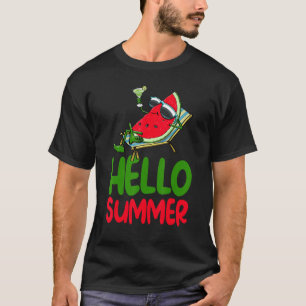 Camiseta Olá Melancia de Verão Mulheres Amam Fruta Melão 2