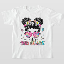 Camiseta Olá Menina Professora de Laço Coquete da Segunda S