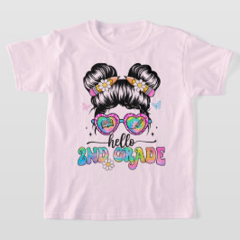 Camiseta Olá Menina Professora de Laço Coquete da Segunda S
