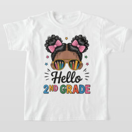 Camiseta Olá Menina Professora de Laço Coquete da Segunda S