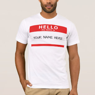 Camiseta olá! meu nome é