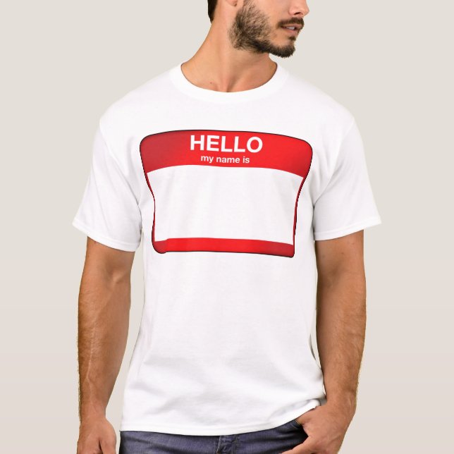 Camiseta Olá! meu nome é… (Frente)