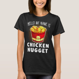 Camiseta Olá, Meu Nome É Chicken Nugget Lazy Costume Kids