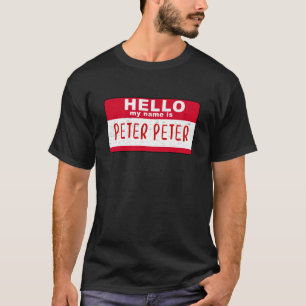 Camiseta Olá! meu nome é comedor da abóbora de Peter Pet